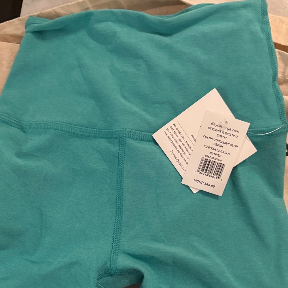 NWT Beyond Yoga Turquoise Athletic Shorts